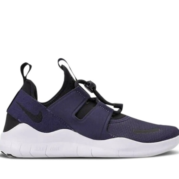 Nike Women’s Free Commuter  running slip on black/ blue running shoes. Size 8.5 - Picture 1 of 8